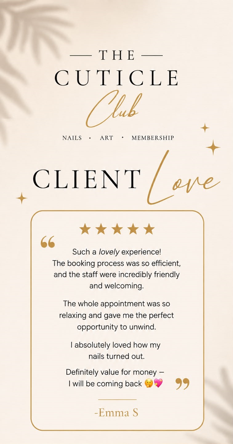Client review for The Cuticle Club
